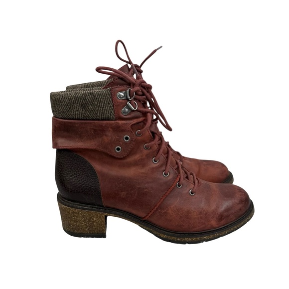 Aetrex Shoes - AETREX Aubrey Brownish Red Leather Hiking Waterproof  Boots Women's US Size 8.5
